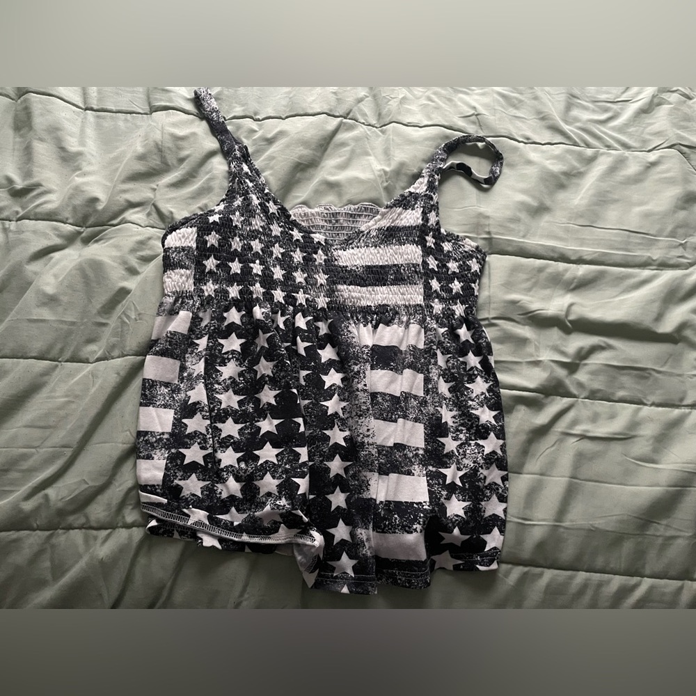 Dark Blue and White Star Spaghetti Strap